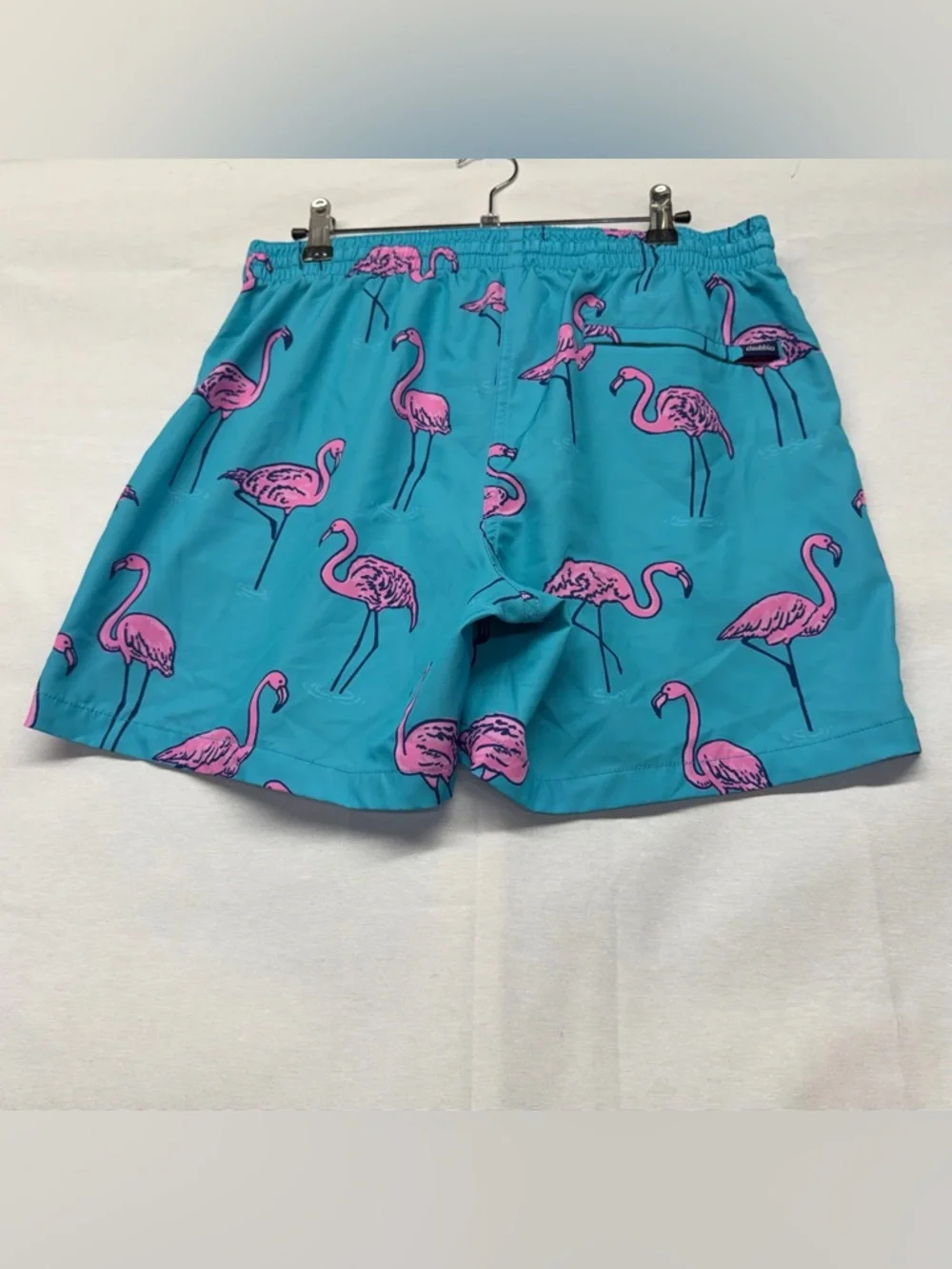 chubbies men’s Teal Swim 5.5 inch Shorts with Pink‎ Flamingo Print size XL